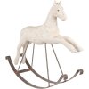 Clayre & Eef Huśtawkowy Koniak 61x15x51 cm Biały