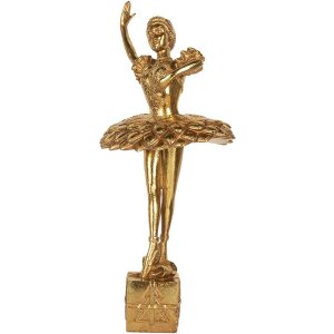 Clayre & Eef Balerina 20x17x45 cm Złota Figurka