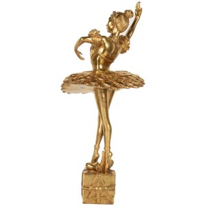 Clayre & Eef Balerina 20x17x45 cm Złota Figurka
