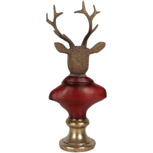 Clayre & Eef Busta Renifera 10x9x19 cm Braun & Rot