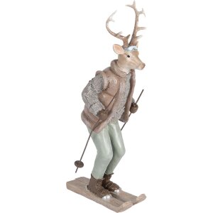Clayre & Eef Jeleń 16x11x33 cm - Ozdobna dekoracja jeleni