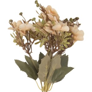 Clayre & Eef Gałąź z Kwiatami 10x32 cm Beżowo-Zielona