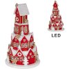 Clayre & Eef Dom z LED 13x22 cm Czerwono-Biały