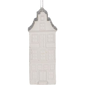 Clayre & Eef Dekoracja Wisząca Domek 4x4x11 cm