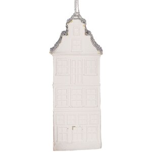 Clayre & Eef Dekoracja Wisząca Domek 4x4x11 cm