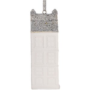 Clayre & Eef Dekoracja Wisząca Domek 4x4x11 cm