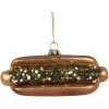 Clayre & Eef 6GL5240 Zawieszka Świąteczna 13x4x6 cm Brązowo-Czerwona