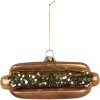 Clayre & Eef 6GL5240 Zawieszka Świąteczna 13x4x6 cm Brązowo-Czerwona