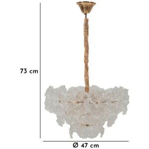 Mauro Ferretti Lampa Sufitowa Ibiscus Multicolor 47cm 5xE14