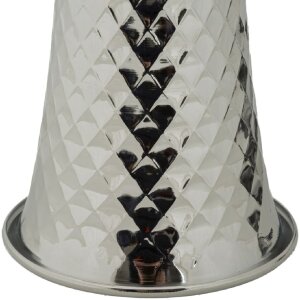 Mauro Ferretti Lampa Stołowa Tower Srebrno-Biała Ø 30x54 cm E27