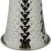 Mauro Ferretti Lampa Stołowa Tower Srebrno-Biała Ø 30x54 cm E27