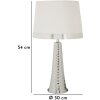 Mauro Ferretti Lampa Stołowa Tower Srebrno-Biała Ø 30x54 cm E27