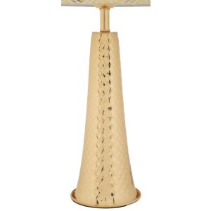 Mauro Ferretti Lampa Stołowa Tower Złoto-Biała Ø 30x54 cm E27