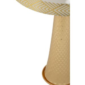 Mauro Ferretti Lampa Stołowa Tower Złoto-Biała Ø 30x54 cm E27