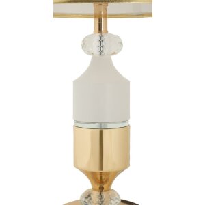 Mauro Ferretti Gipsy - Lampa Stołowa Złoto-Biała 30x52 cm E27