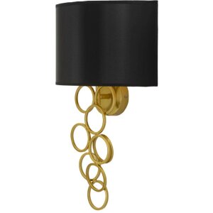 Mauro Ferretti Lampa Ścienna Rich złoto-czarna 30x20x50 cm E27
