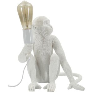 Mauro Ferretti Lampa Stołowa Małpa Siedząca Biała...