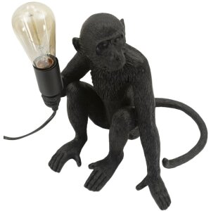 Mauro Ferretti Lampa Stołowa Małpa Siedząca Czarna 33x33x32 cm