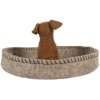 Clayre & Eef Filzowy Pies w Koszyku 19x10 cm