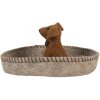 Clayre & Eef Filzowy Pies w Koszyku 19x10 cm