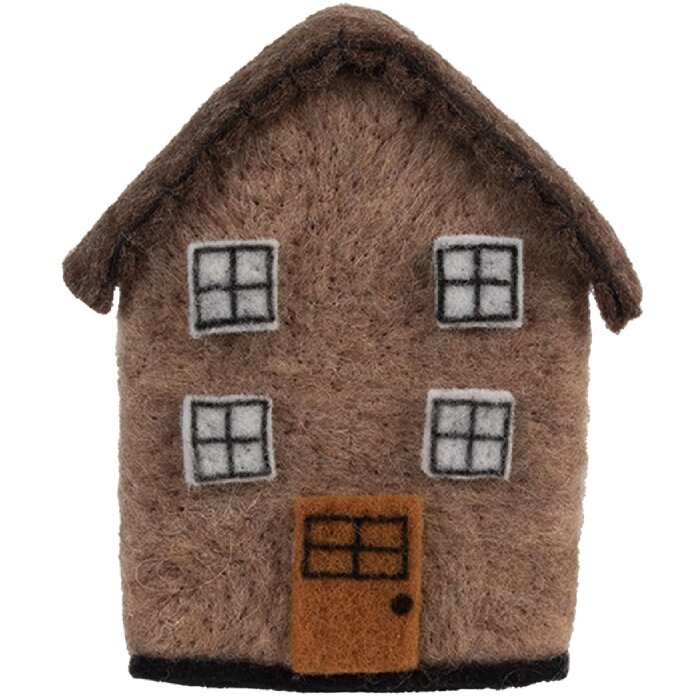 Clayre & Eef Filcowy Domek 12x7x14 cm Dekoracyjny