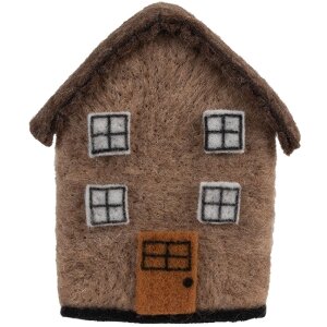 Clayre & Eef Filcowy Domek 12x7x14 cm Dekoracyjny