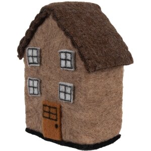 Clayre & Eef Filcowy Domek 12x7x14 cm Dekoracyjny