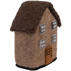 Clayre & Eef Filcowy Domek 12x7x14 cm Dekoracyjny