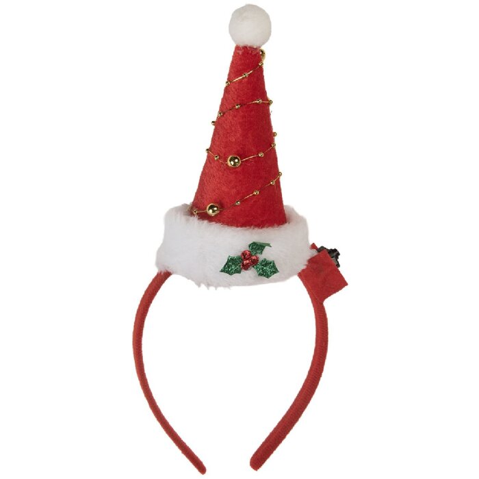 Clayre & Eef Opaska z Czapką Świąteczną LED 12x7x27 cm