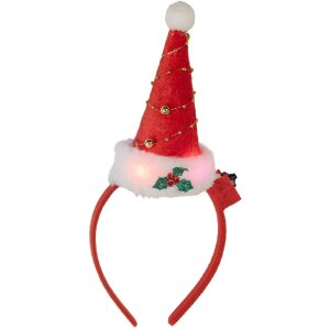 Clayre & Eef Opaska z Czapką Świąteczną LED 12x7x27 cm