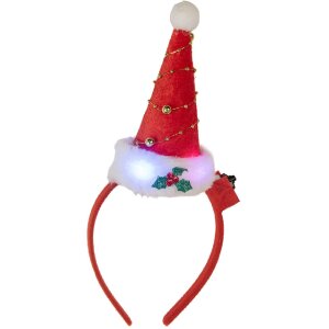 Clayre & Eef Opaska z Czapką Świąteczną LED 12x7x27 cm