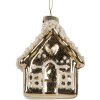 Clayre & Eef 6GL5268 Ozdoba Świąteczna Szklana Złota 7x7x9 cm