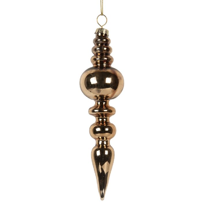 Clayre & Eef Bombka Choinkowa Złota 4x16 cm