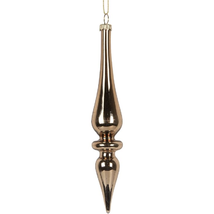 Clayre & Eef Bombka choinkowa złota 3x18 cm