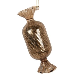 Clayre & Eef Zawieszka Świąteczna 5x13 cm Złoto-Brąz