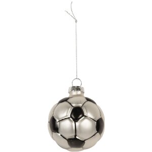 Clayre & Eef 6GL5299 Ozdoba Świąteczna Szaro-Czarna 6cm