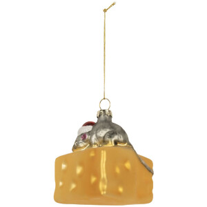 Clayre & Eef 6GL5305 Ozdoba Świąteczna 8x8x8 cm Szkło