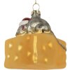 Clayre & Eef 6GL5305 Ozdoba Świąteczna 8x8x8 cm Szkło