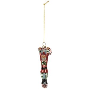 Clayre & Eef 6GL5309 Zawieszka Świąteczna 4x2x13 cm