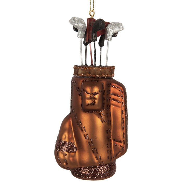Clayre & Eef Zawieszka Świąteczna 6x4x13 cm Brązowo-Czarna