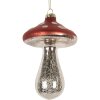 Clayre & Eef 6GL5314 Ozdoba Świąteczna Czerwono-Srebrna 9x13cm