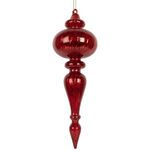 Clayre & Eef 6GL5315 Bombka choinkowa czerwona 9x28 cm
