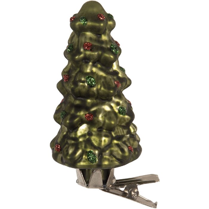 Clayre & Eef 6GL5318 Klips Ozdoba Świąteczna do Choinki 4x9 cm