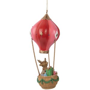 Clayre & Eef 6PR5614 Wiszący Jeleń w Balonie 7x17 cm...