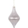 Clayre & Eef 6GL5142 Bombka choinkowa srebrna 8x15 cm