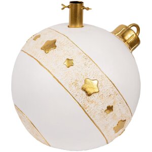 Clayre & Eef Podstawka pod choinkę 40x38x38 cm Biało-złota