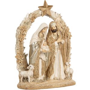Clayre & Eef Grupa Świąteczna 19x7x24 cm Beżowo-Złota