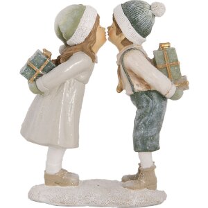 Clayre & Eef Dekoracja Dziecięca 15x6x18 cm Beżowo-Zielona