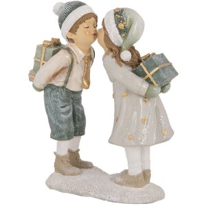 Clayre & Eef Dekoracja Dziecięca 15x6x18 cm Beżowo-Zielona