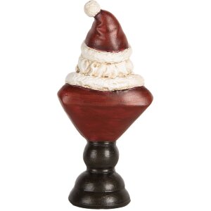 Clayre & Eef Biusta Święty Mikołaj 7x5x15 cm Czerwono-Biała